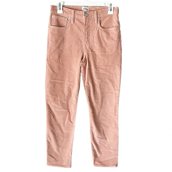 J. Crew Pants Women's 27 Vintage Slim Straight Corduroy Peach Preppy Academia - Picture 1 of 8